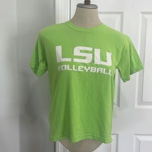 LSU volleyball T-shirt green short sleeve size L youth large